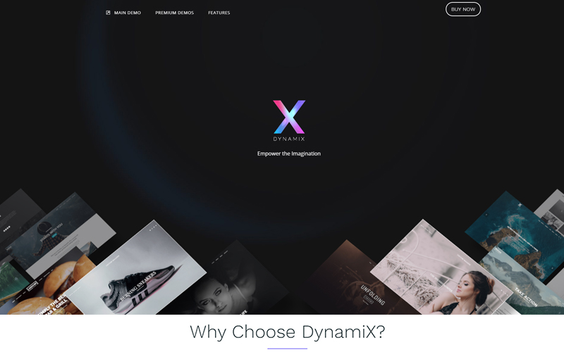 Лучшие одностраничные темы WordPress -   Dynamix
