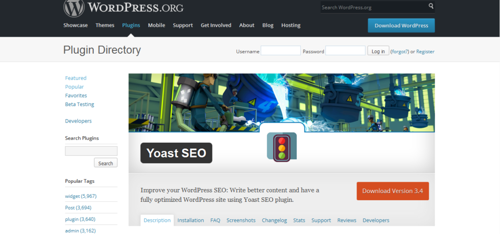Скачать YoastSEO для WordPress