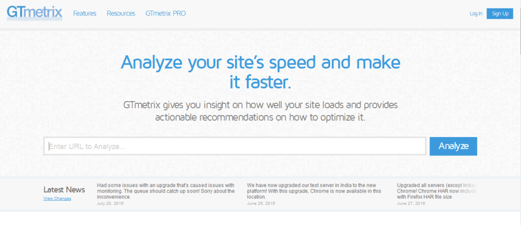 Анализ скорости вашего сайта на GTMetrix БЕСПЛАТНО